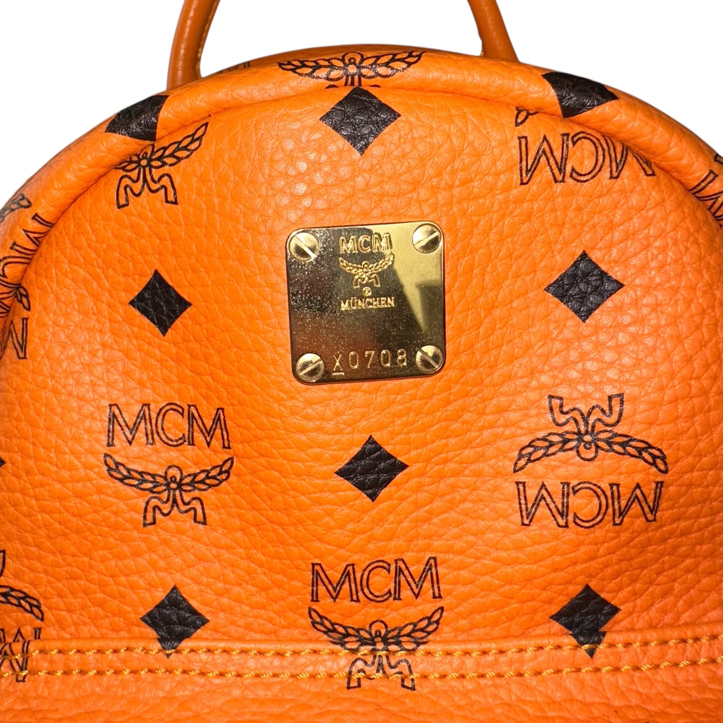 MCM Monogram Studded Backpack