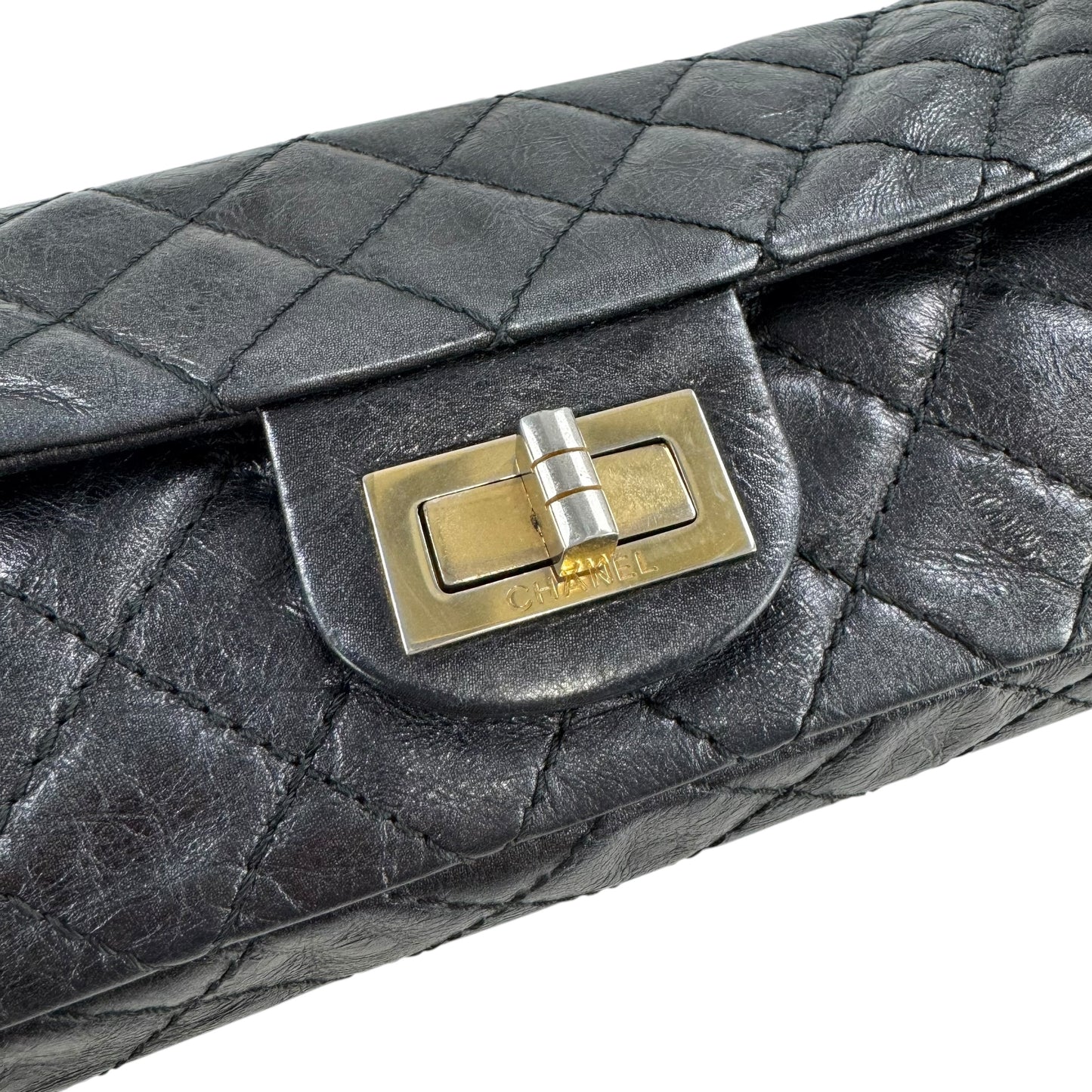 Chanel Reissue Gunmetal Matelasse East West Bag