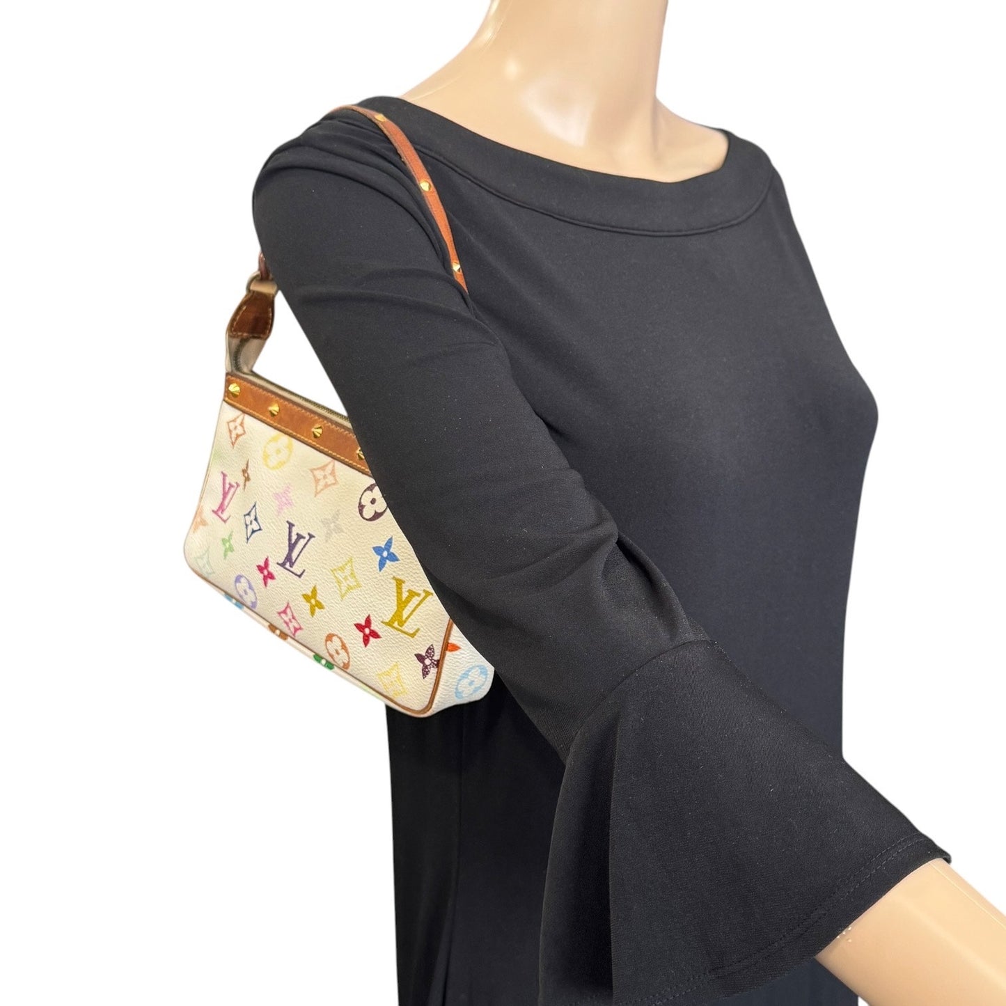 Louis Vuitton Vintage Murakami Multicolor Studded Pochette Bag