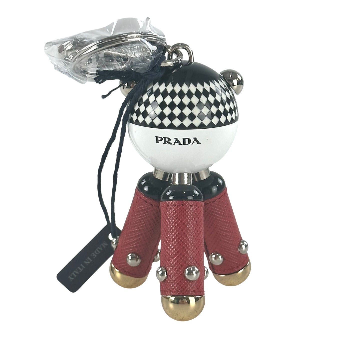 Prada Disco Saffiano Robot Keychain