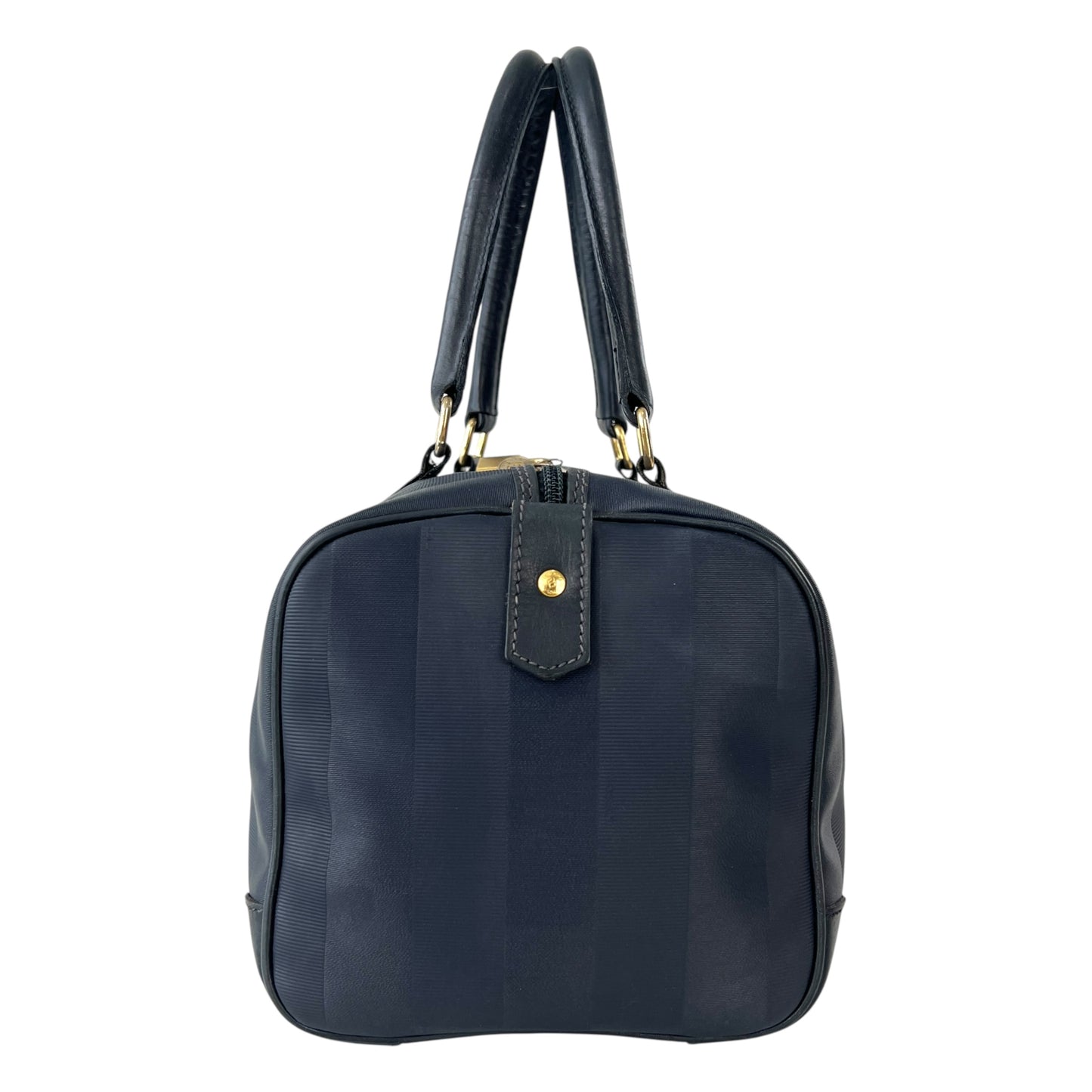Fendi Vintage Pequin Boston Bag