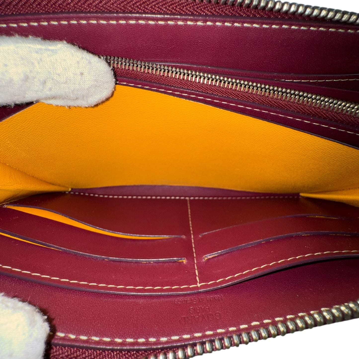 Goyard Matignon Bordeaux Zip Around Wallet