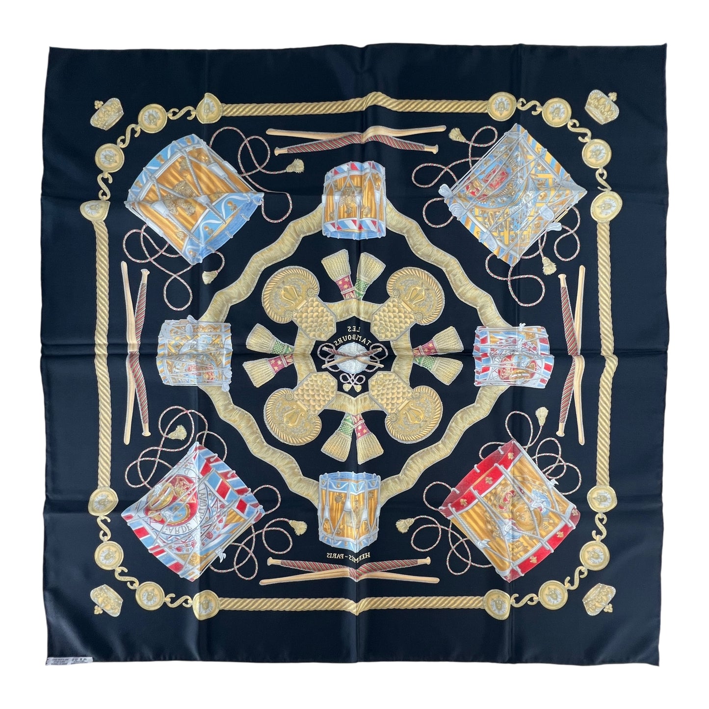 Hermès Les Tambours Silk Scarf