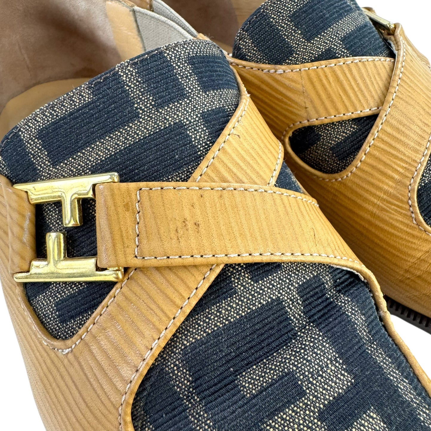 Fendi Vintage Zucca Flats