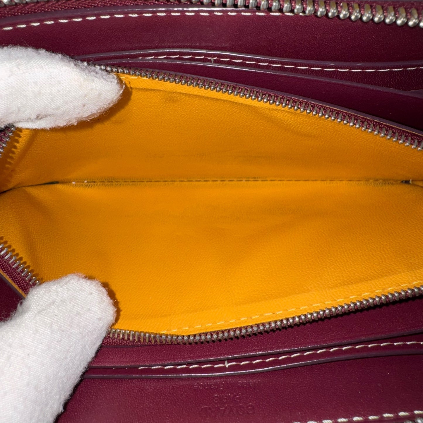 Goyard Matignon Bordeaux Zip Around Wallet