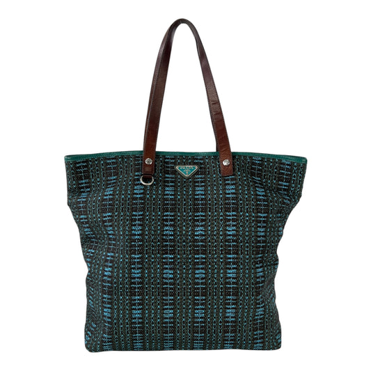 Prada Embroidered Tote Bag