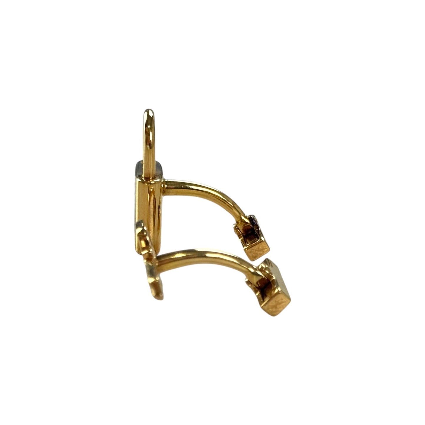 Louis Vuitton Gold-Plated Silver Lock and Key Cufflinks