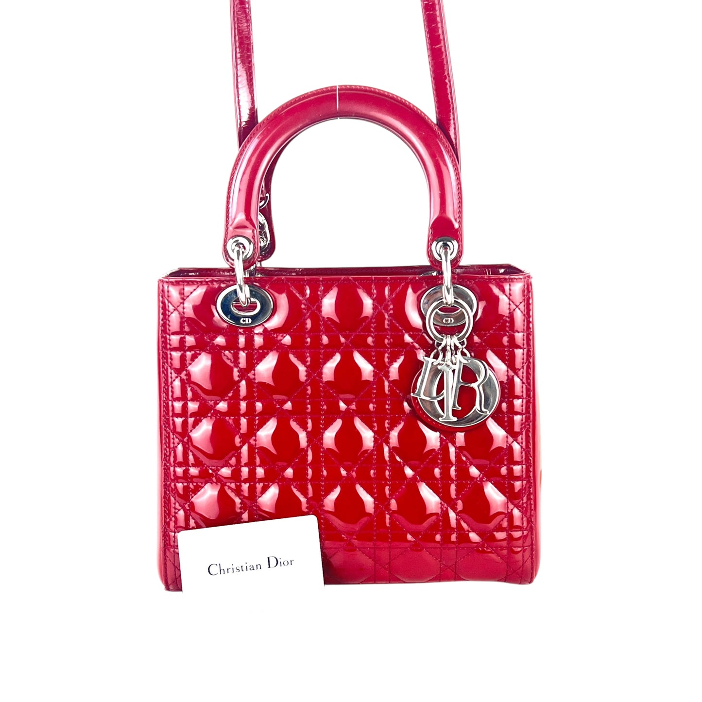 Dior Lady Dior Patent Leather Two-Way Bag