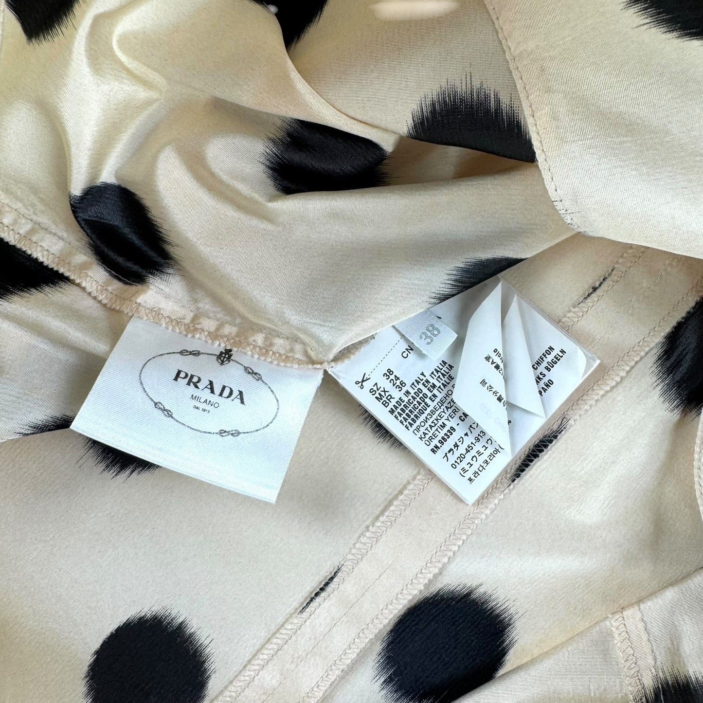 Prada Polka Dot Silk Tank Top