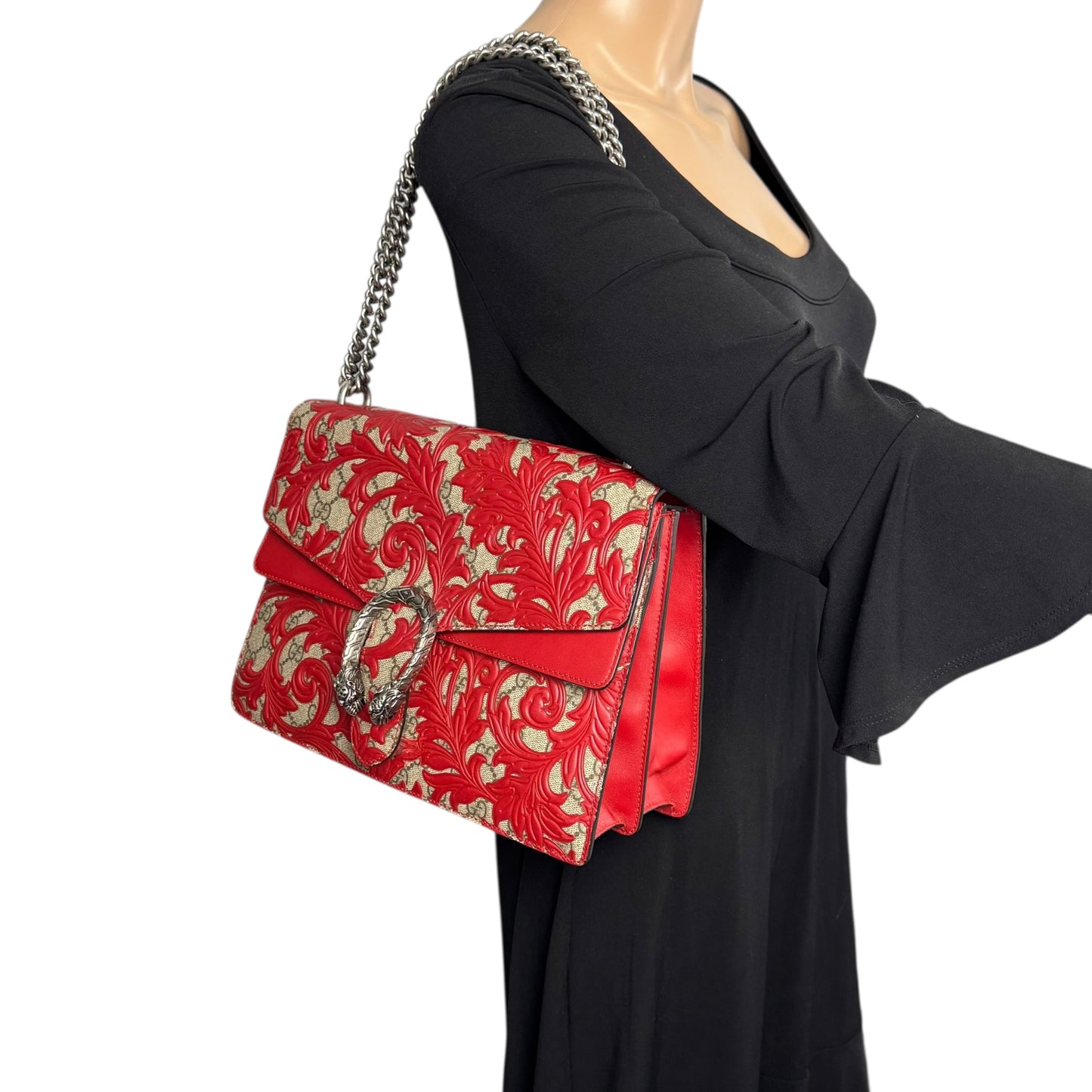 Gucci Monogram Supreme Arabesque Dionysus Shoulder Bag