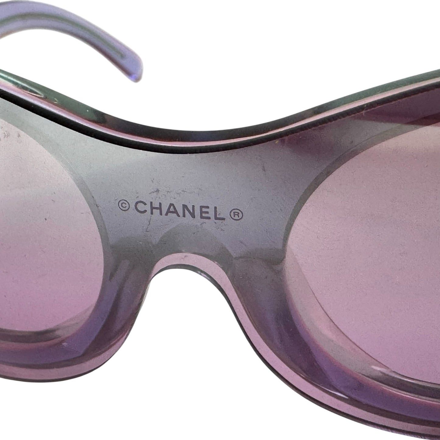 Chanel CC Purple Oval Sunglasses