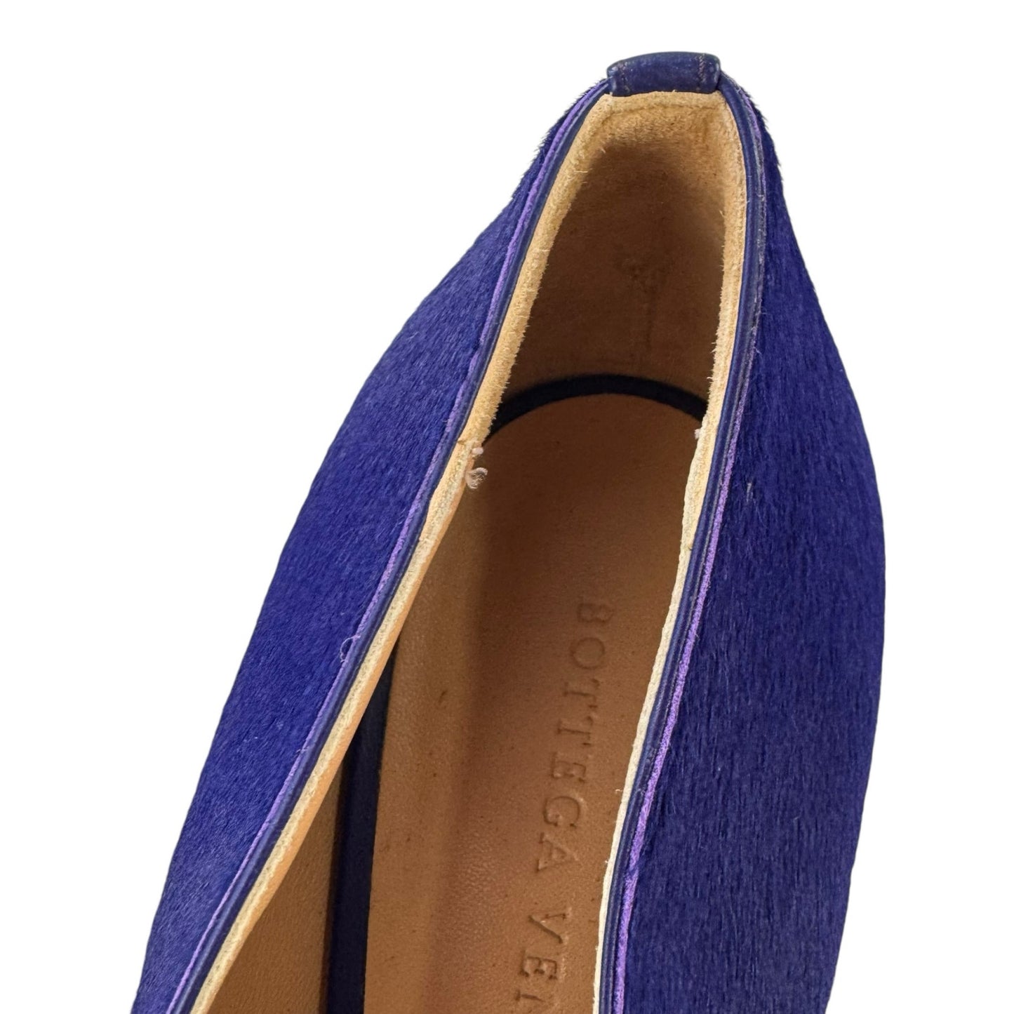 Bottega Veneta Purple Calf Hair Almond Pumps