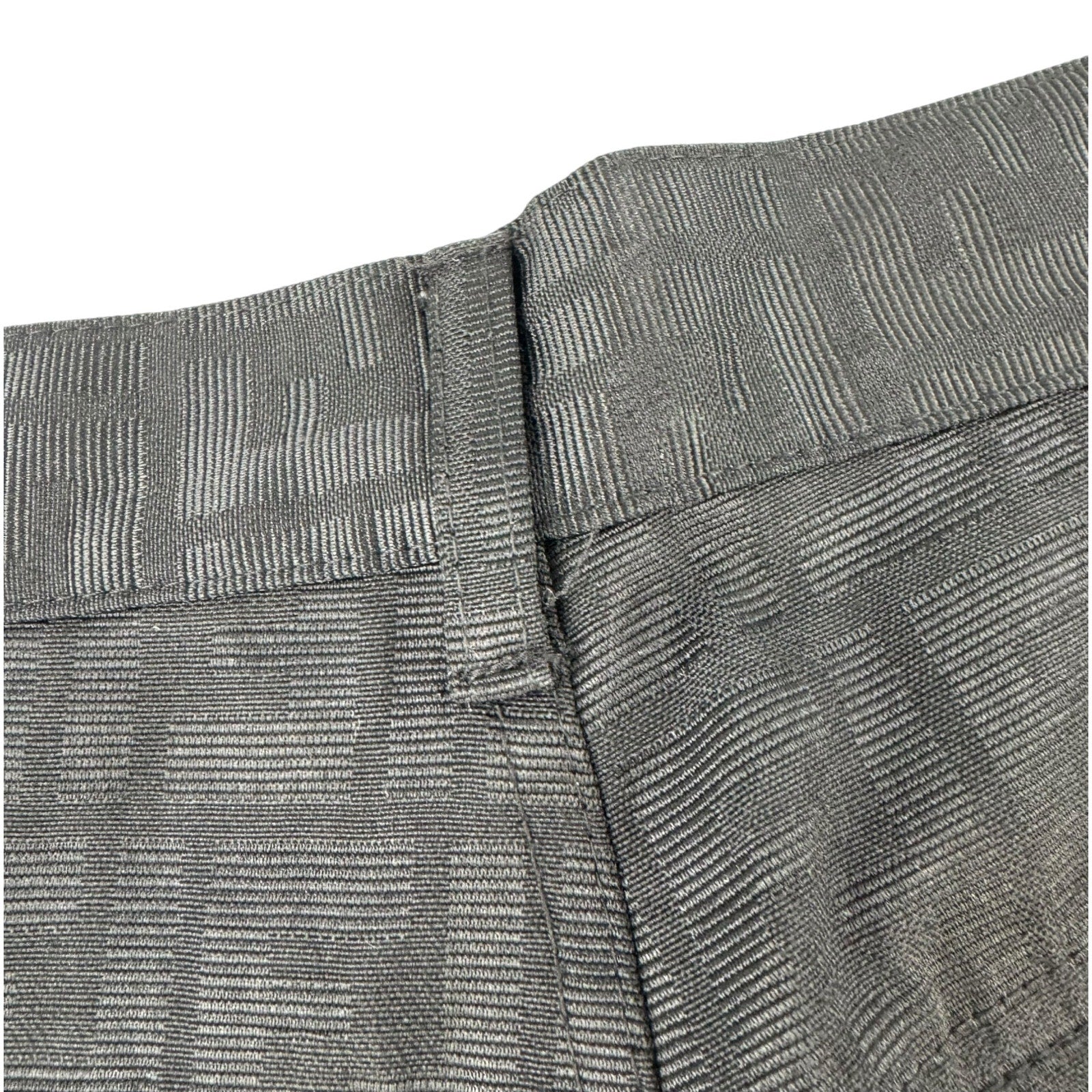 Fendi Vintage Cropped Black Zucca Print Pant