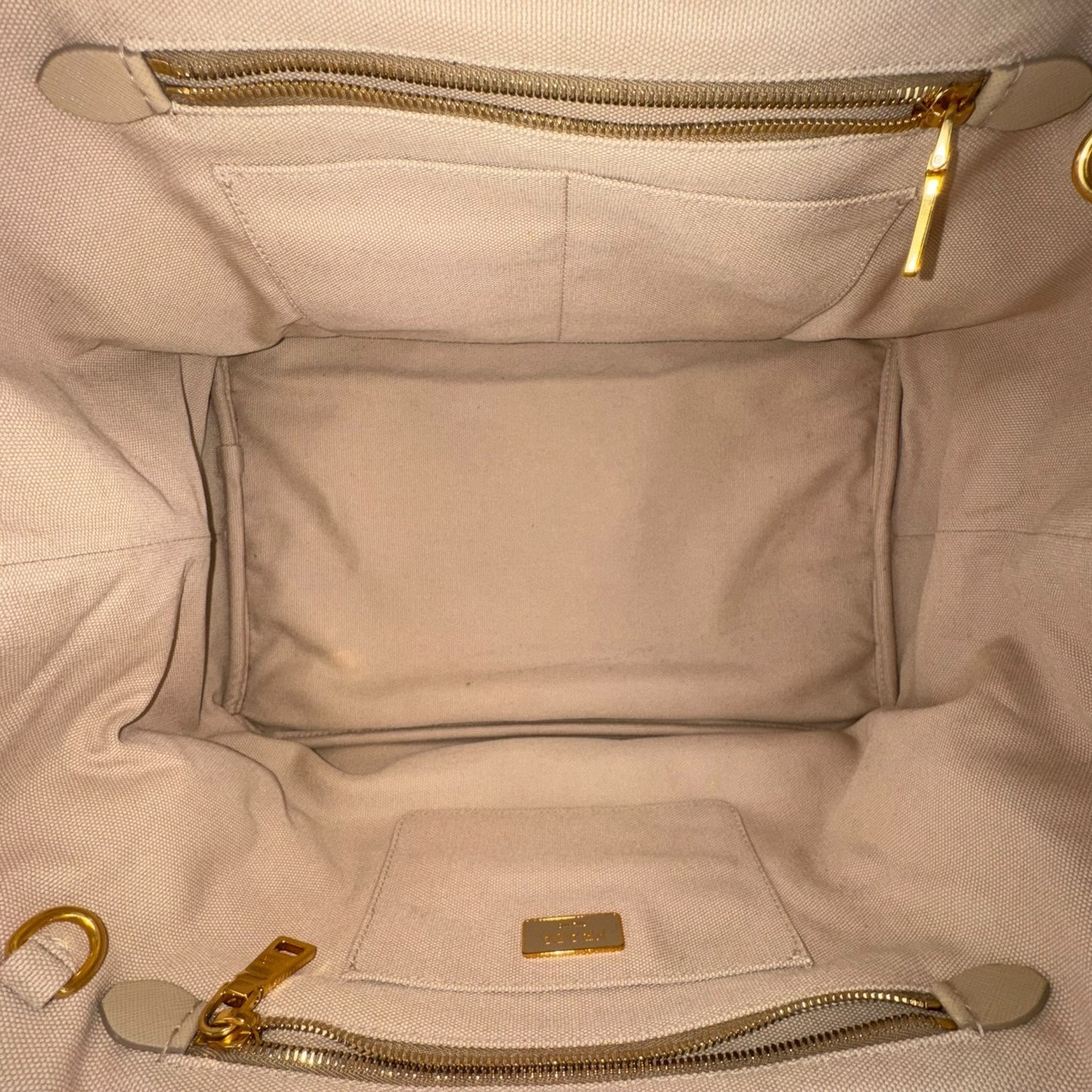 Prada Rhinestone Canapa Tote Bag