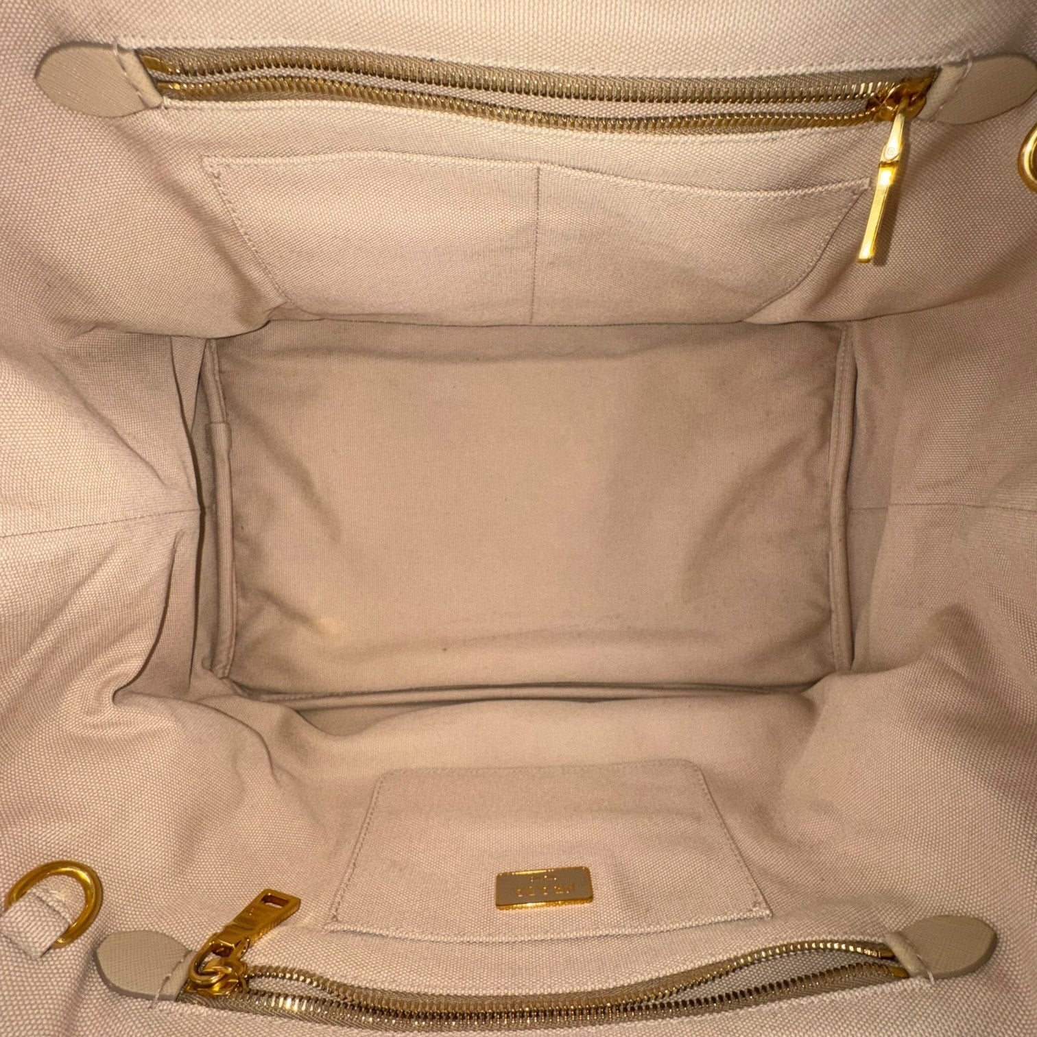 Prada Rhinestone Canapa Tote Bag
