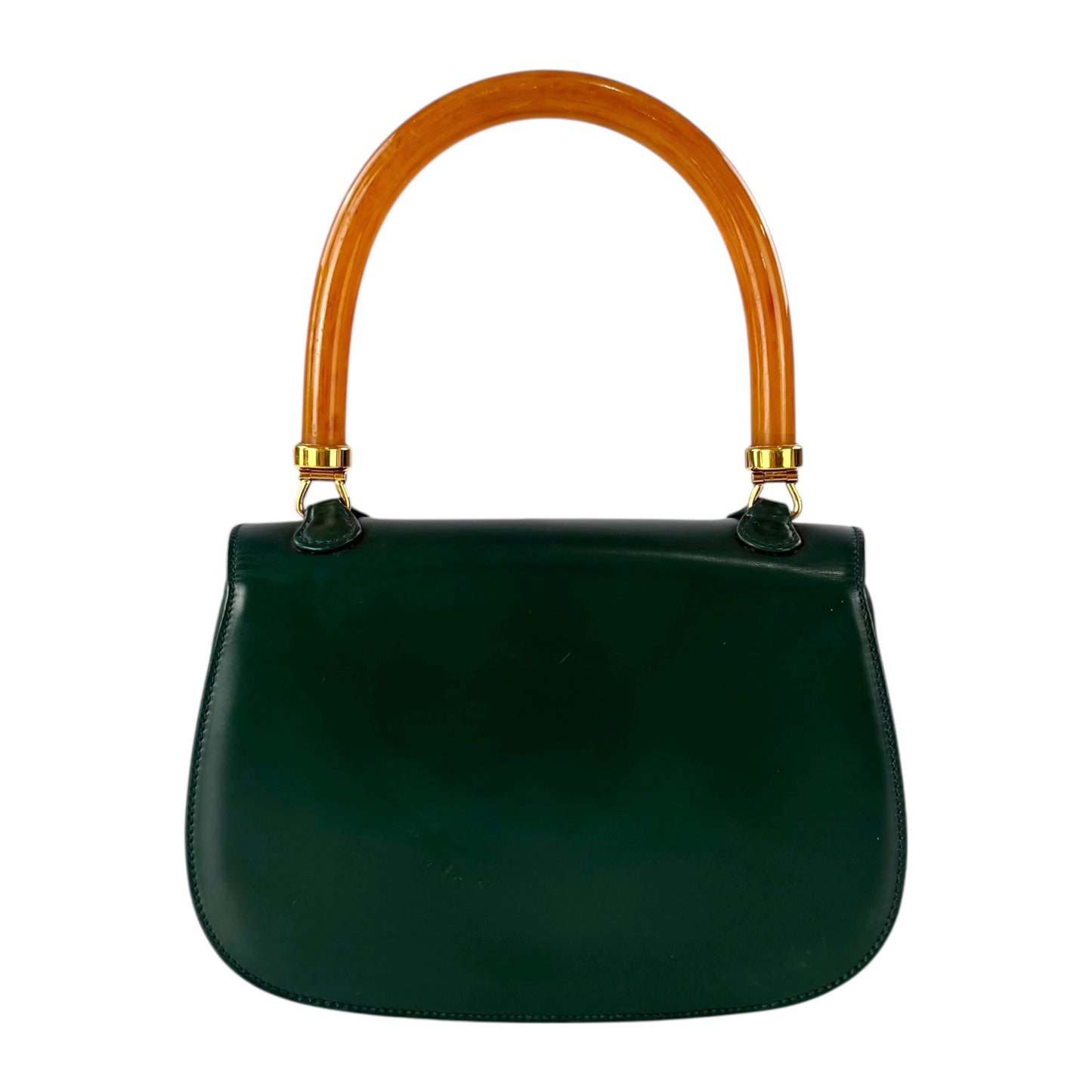 Gucci Top Handle Leather Turnlock Handbag