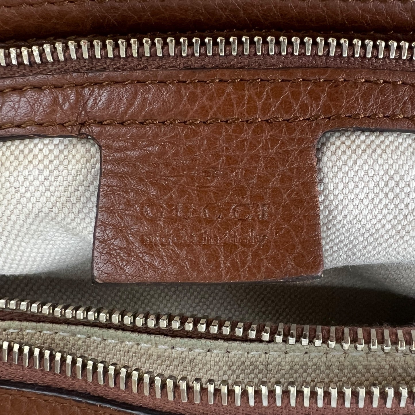 Gucci Monogram Leather Bow Tote Bag