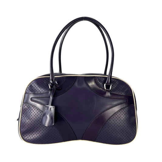 Prada Vitello Drive Leather Bowling Bag