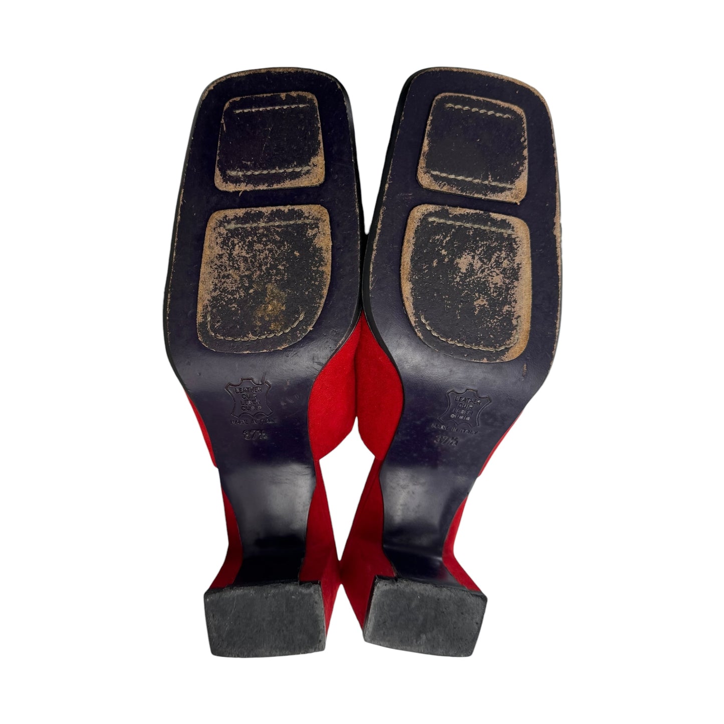 Fendi Vintage Red Suede Heels