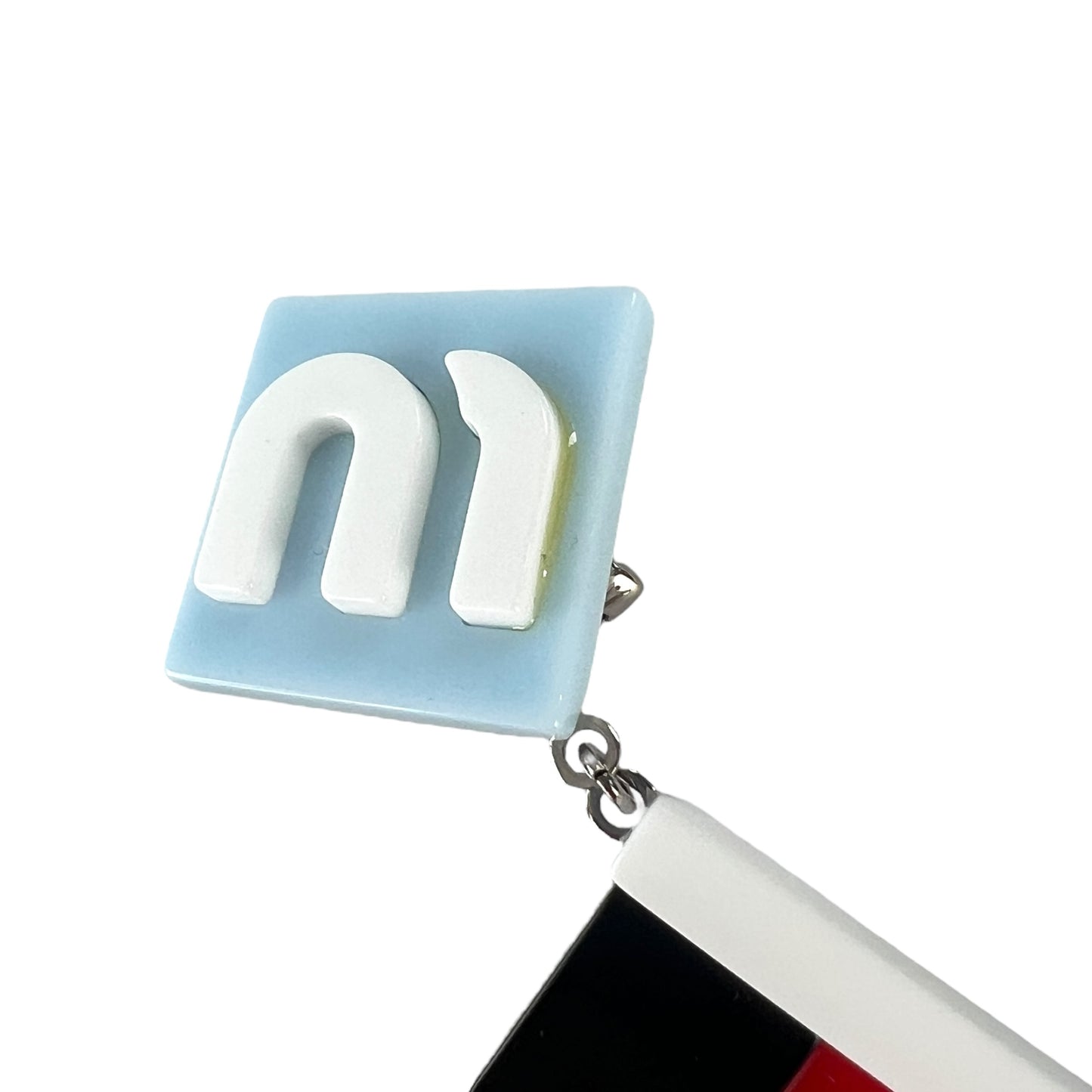 Miu Miu Racing Flag Earrings