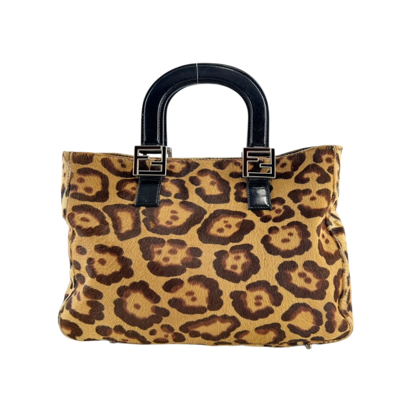 Fendi Vintage Leopard Print Handbag