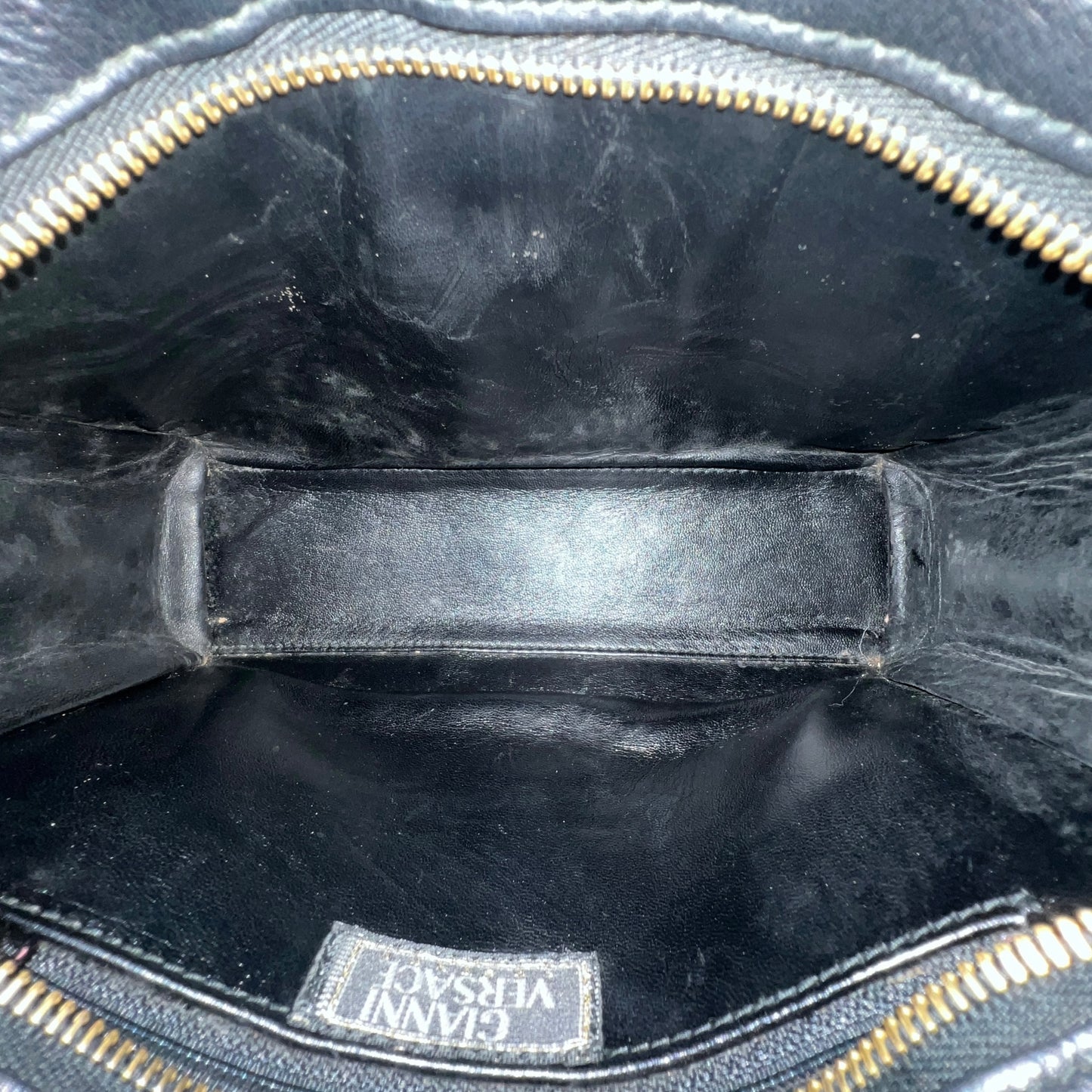 Versace Vintage Medusa Studded Shoulder Bag