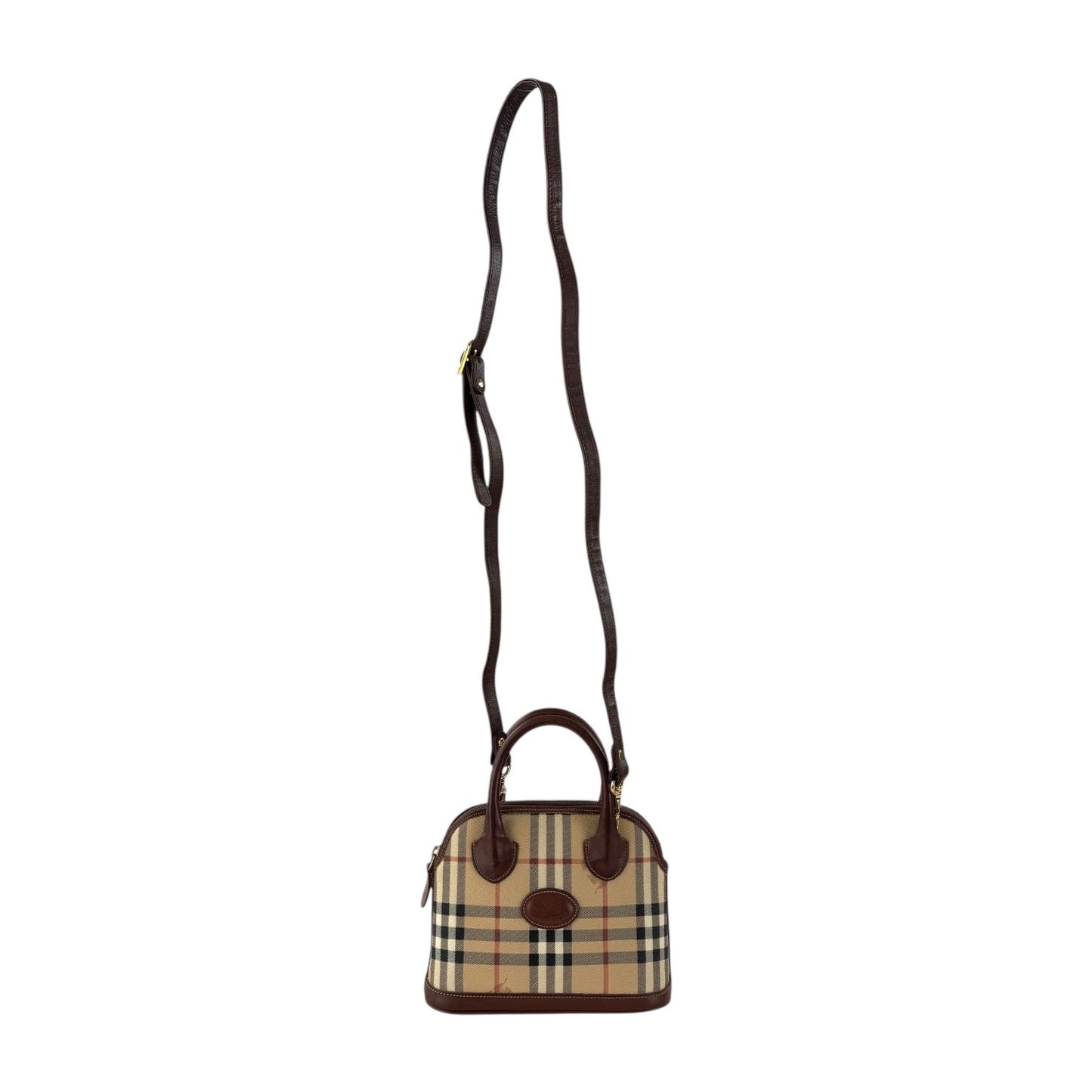 Burberry Nova Check Shadow Mini Dome Handbag