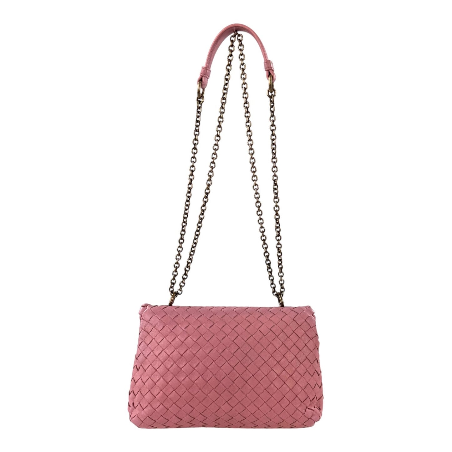 Bottega Veneta Pink Intrecciato Leather Olimpia Crossbody Bag