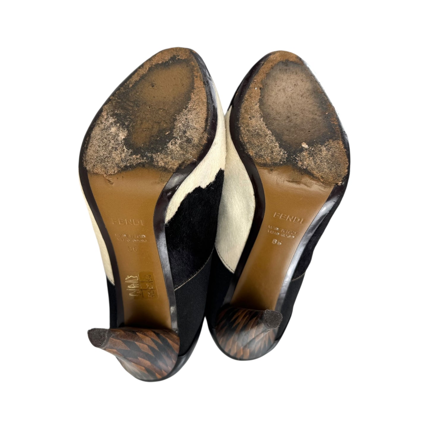 Fendi Calf Hair Heeled Boots