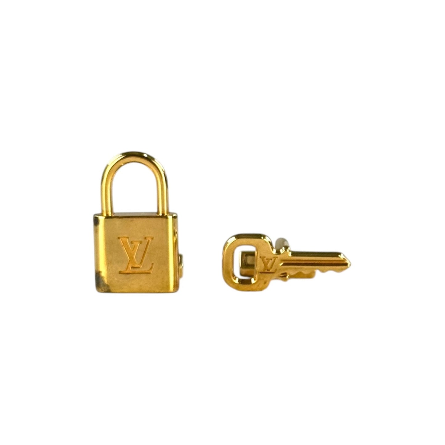 Louis Vuitton Gold-Plated Silver Lock and Key Cufflinks