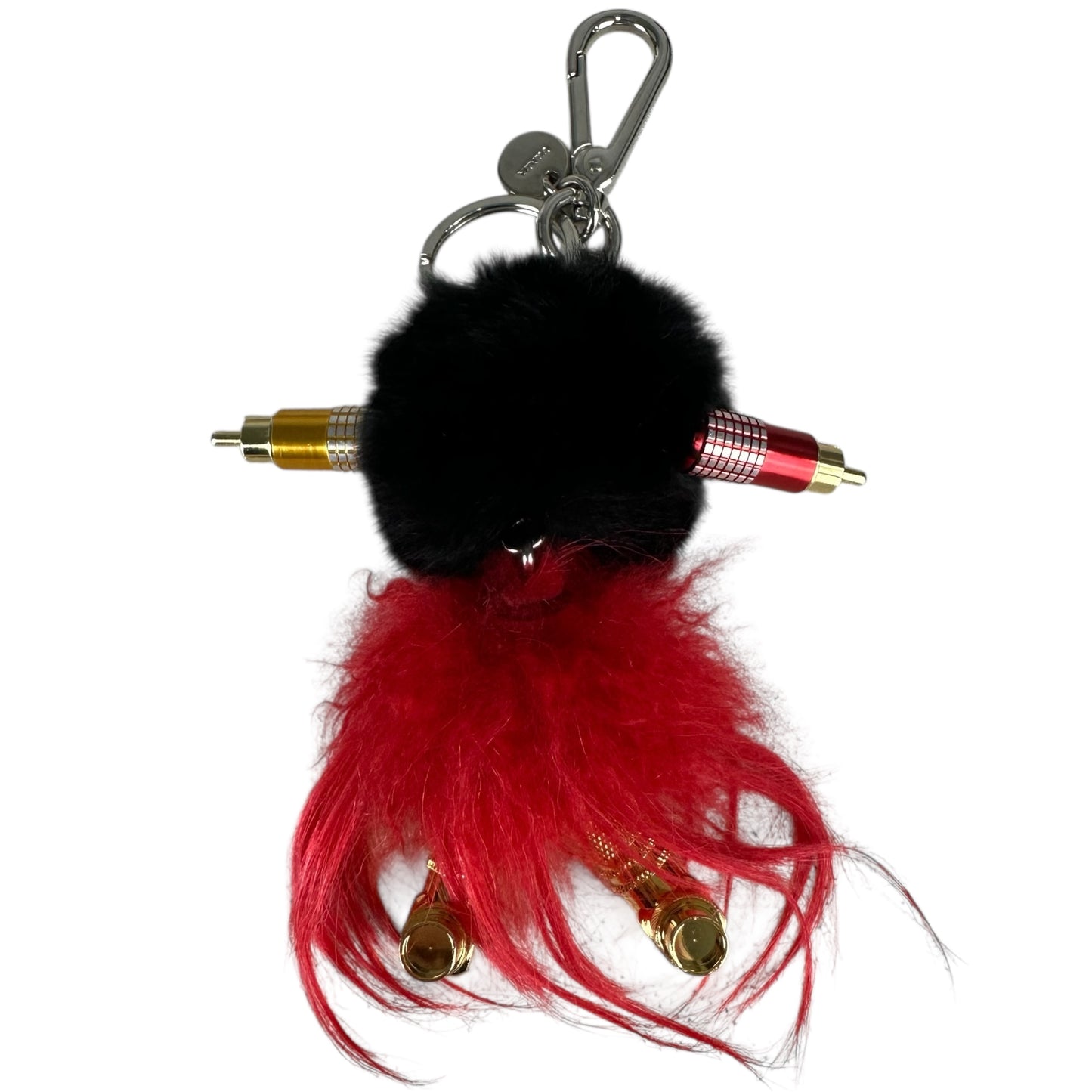 Prada Robot Fur Bag Charm Keychain