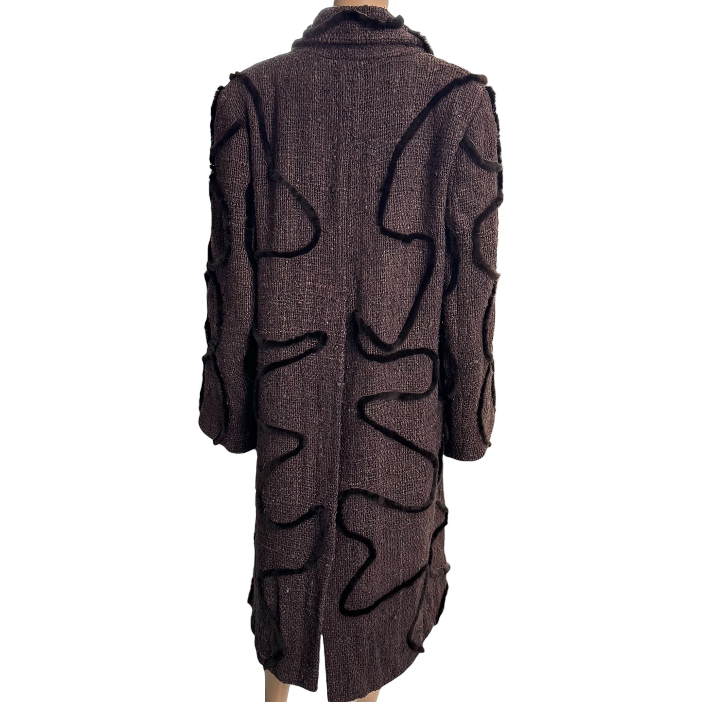 Fendi Brown Tweed Trench Coat