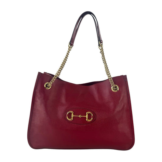 Gucci Horsebit Leather Two Way Bag