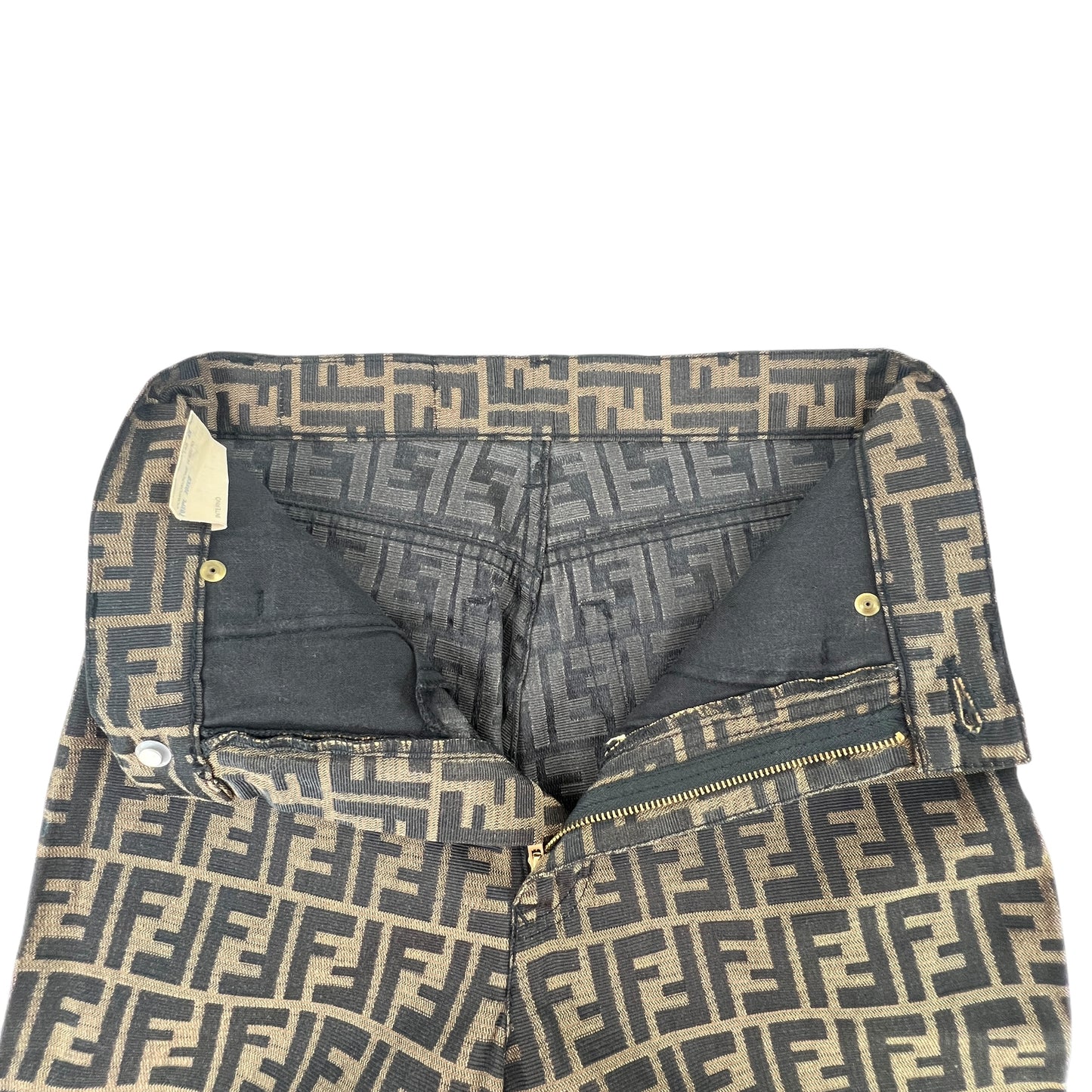 Fendi Vintage Zucca High-Waisted Pant