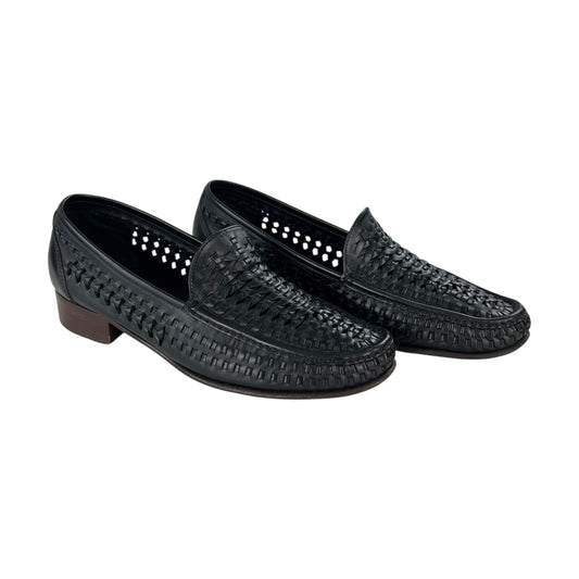 Saint Laurent Leather Woven Loafers