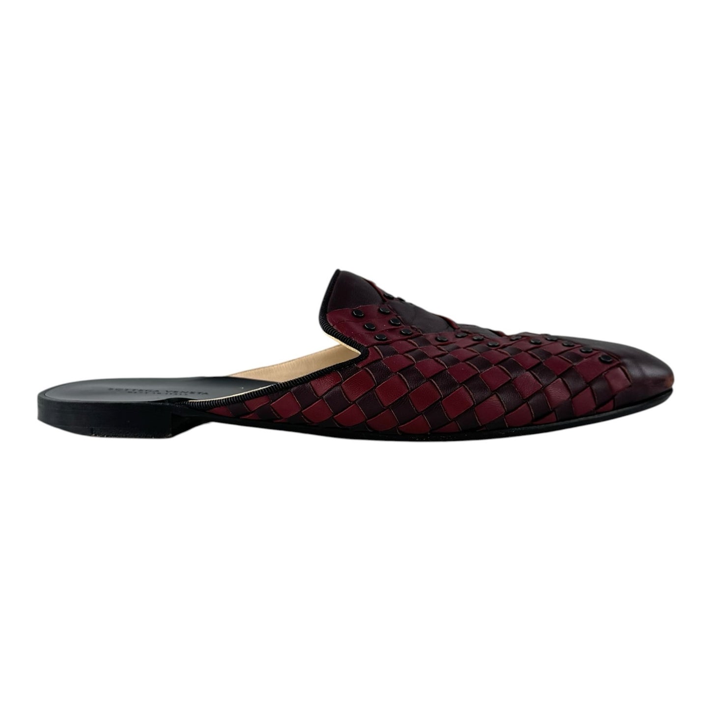 Bottega Veneta Studded Intrecciato Leather Mules