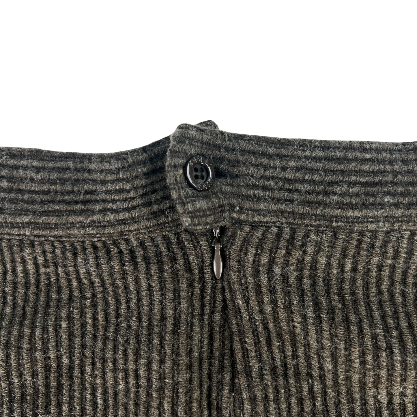 Fendi Vintage Knit Ribbed Sweater & Skirt Set