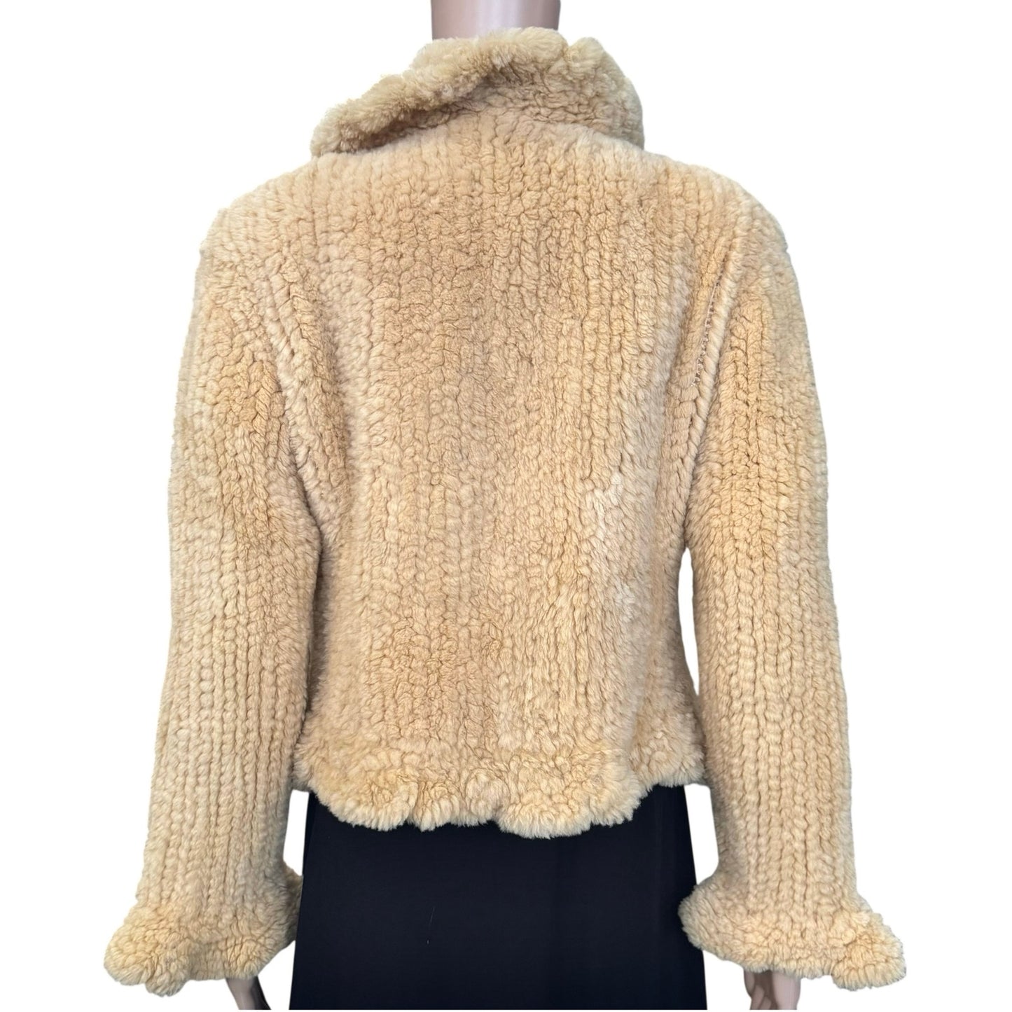 Ferragamo Shearling Ruffle Jacket