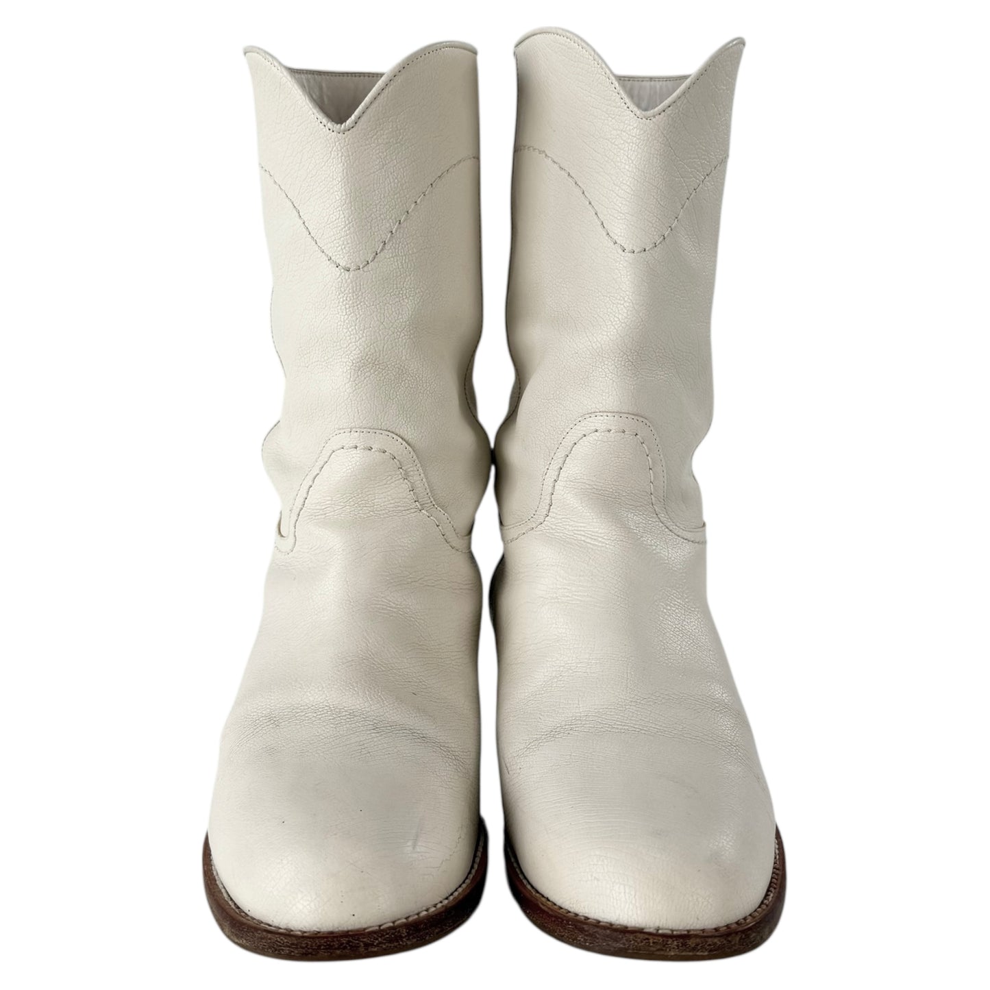 Chanel CC Logo Leather Western Cowboy Boots