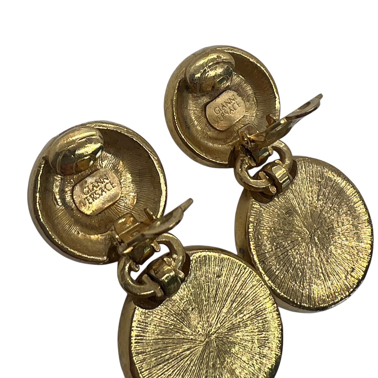 Versace Vintage Medusa Rhinestone Earrings