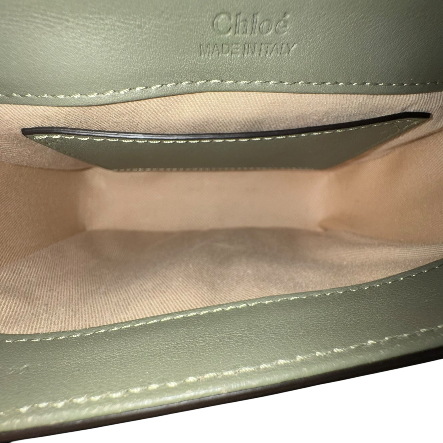 Chloe Crocodile Embossed Mini C Two Way Bag