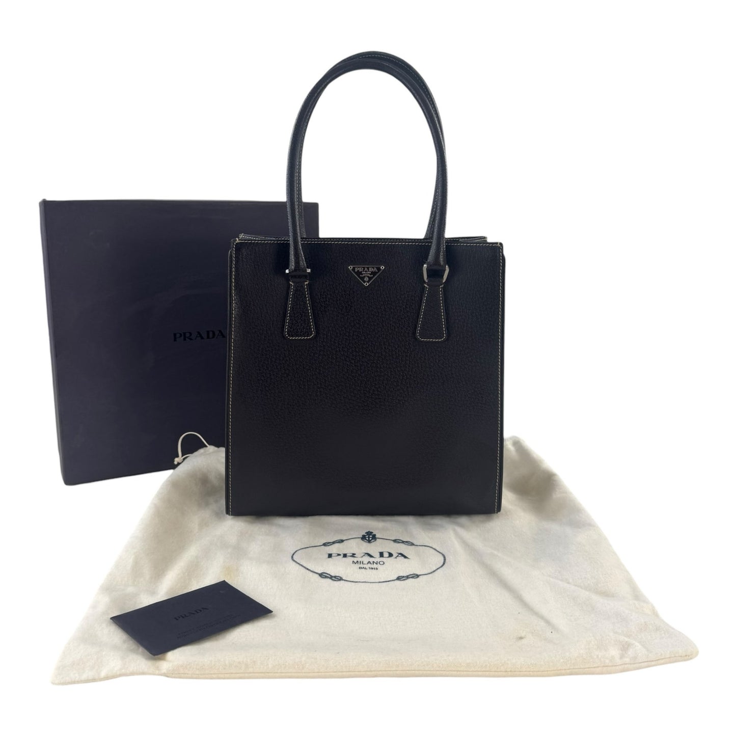 Prada Vintage Leather Tote Bag