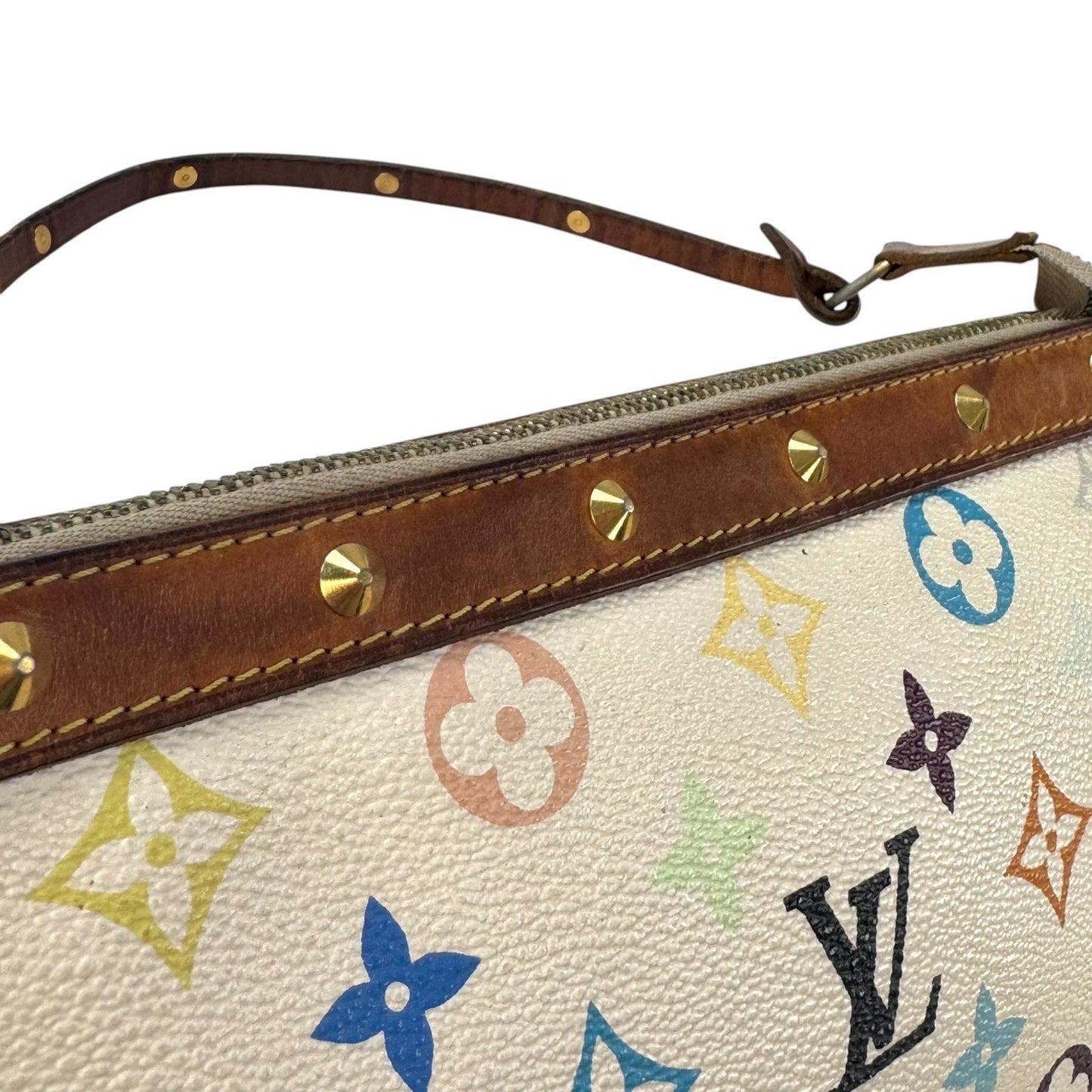 Louis Vuitton Vintage Murakami Multicolor Studded Pochette Bag