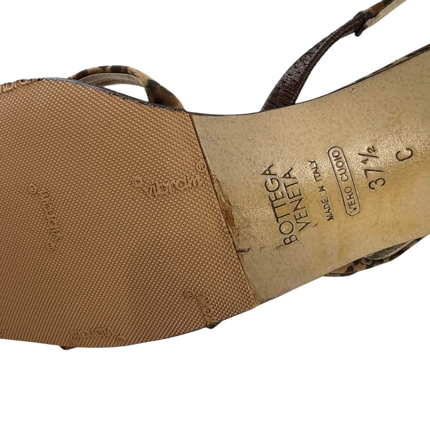 Bottega Veneta Leopard Print Slingback Sandals