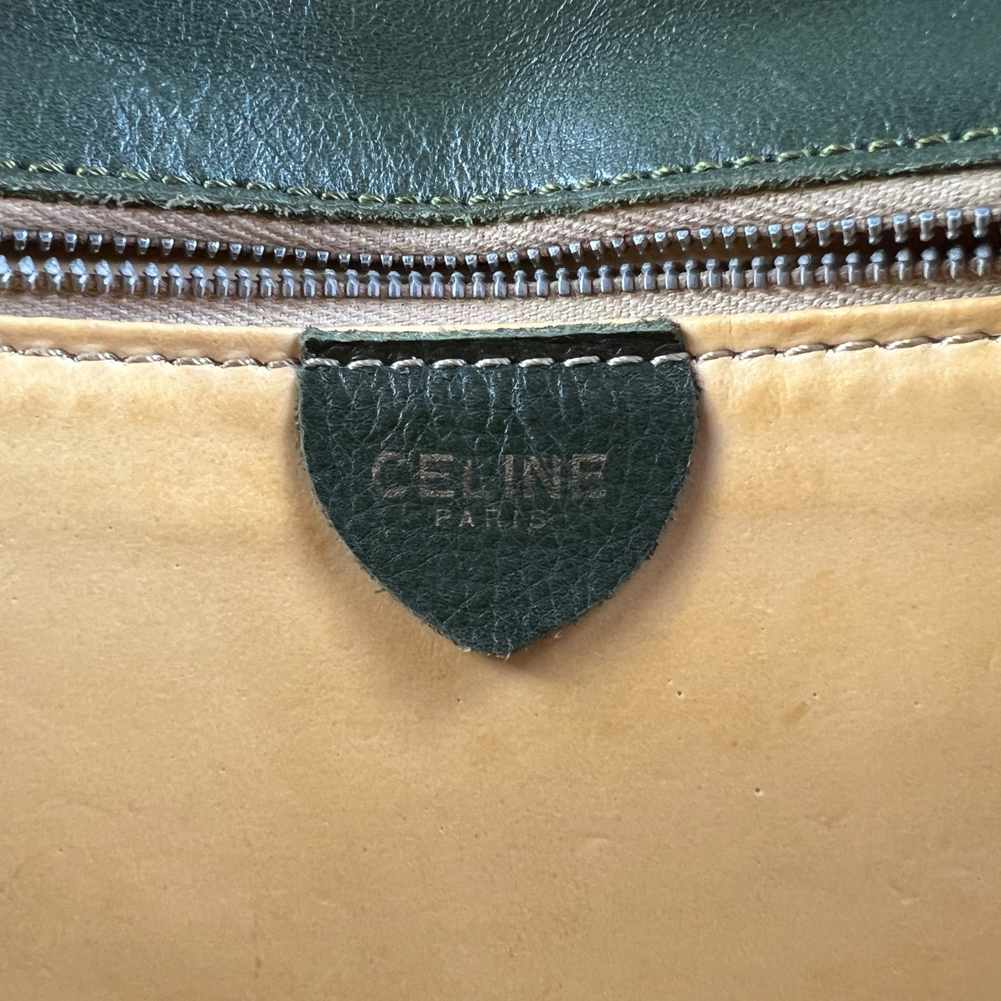 Celine Vintage Embossed Leather Crossbody Bag