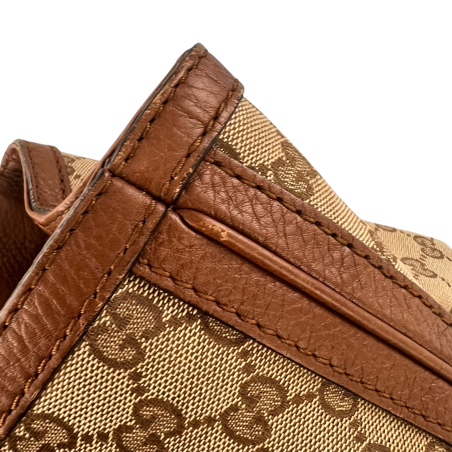 Gucci Monogram Leather Bow Tote Bag