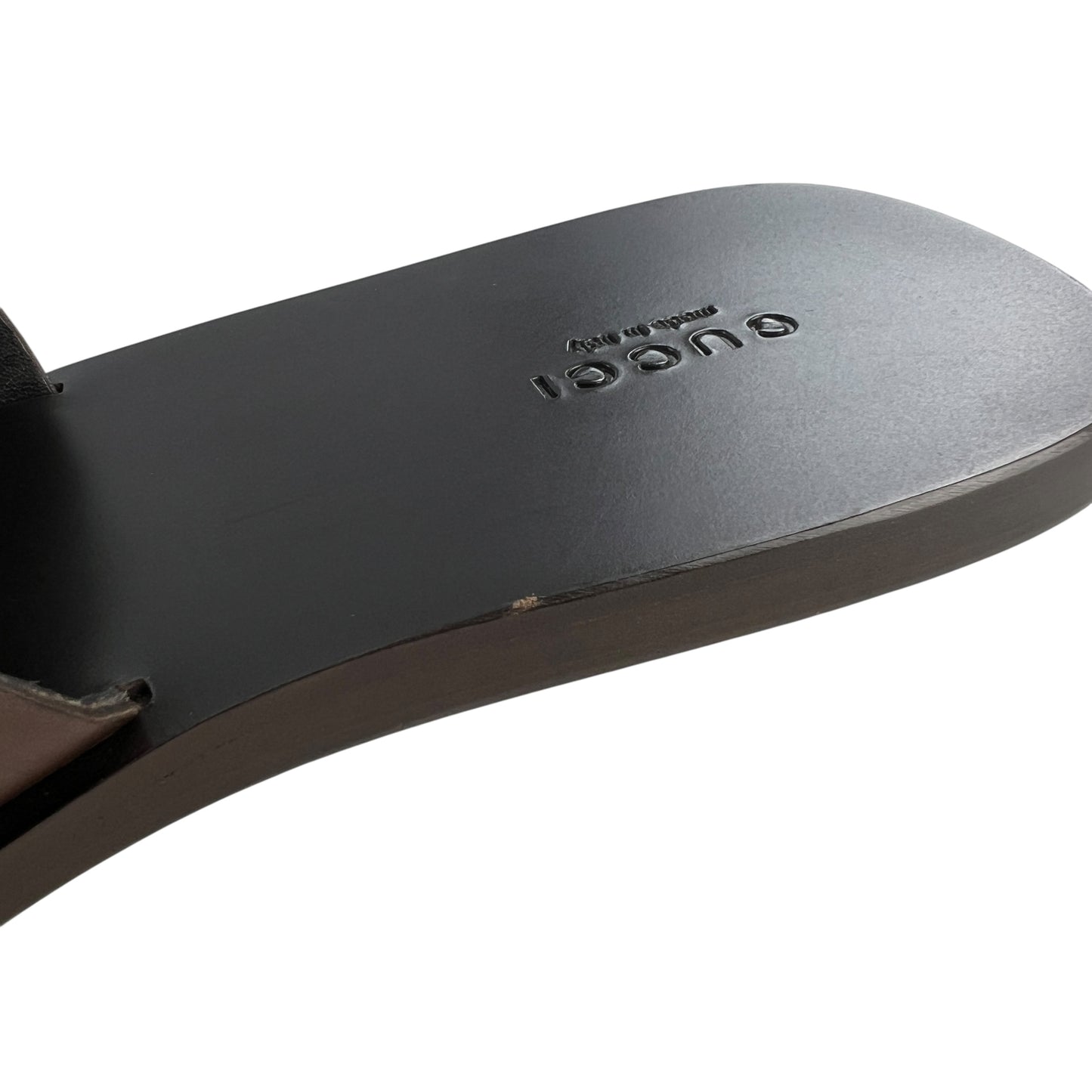 Gucci Leather Web Sandals