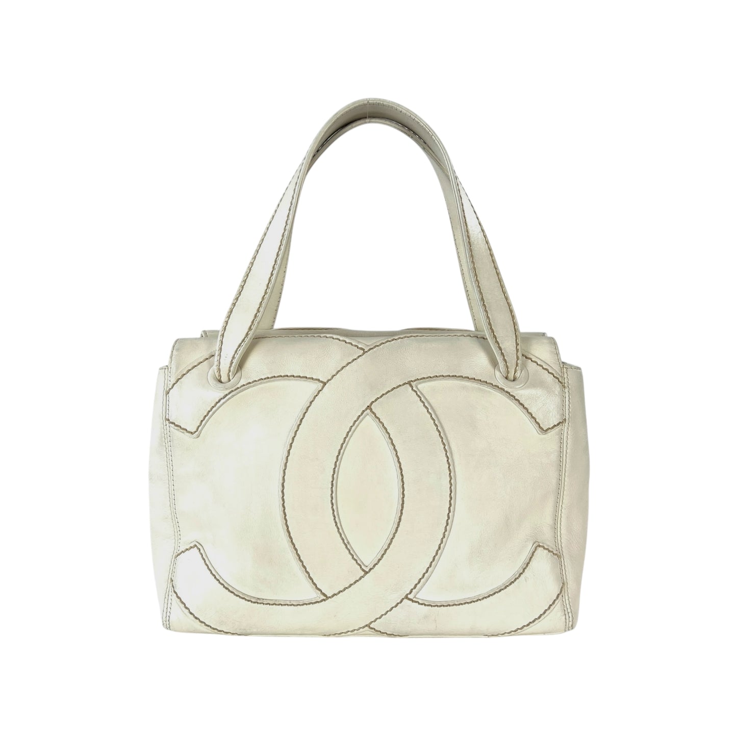 Chanel CC Stitched Leather Handbag