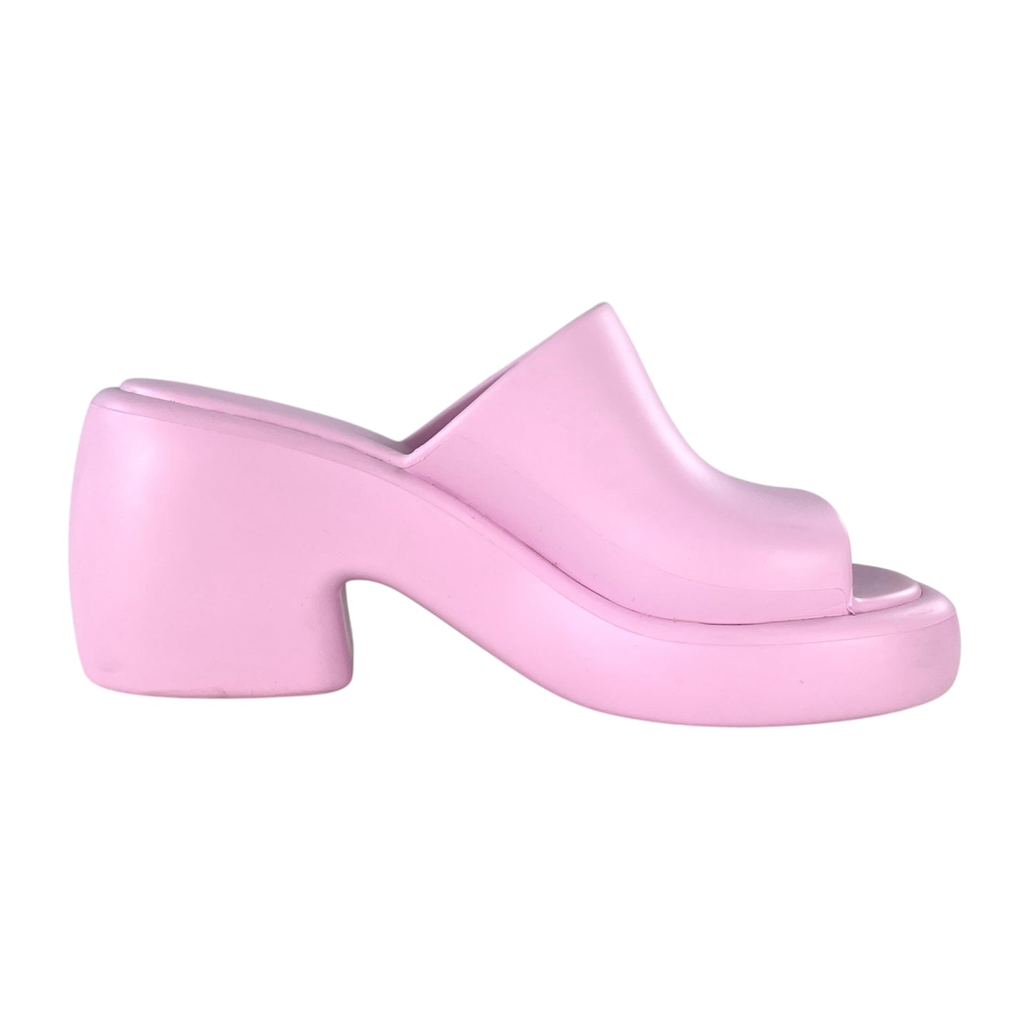 Ferragamo Pink Rubber Platform Sandals