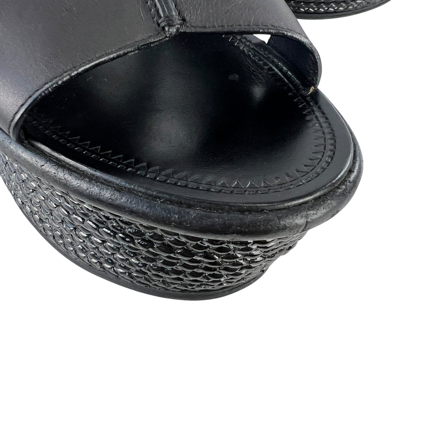 Bottega Veneta Leather Flatform Sandals